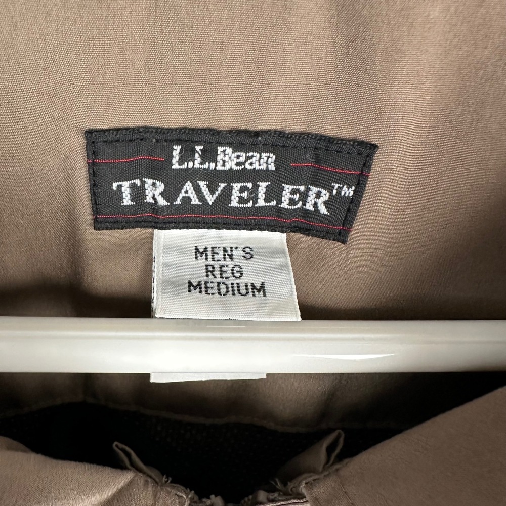 VTG L.L.Bean Traveler Jacket Mens M Brown 3-in-1 Fleece Long Lined Hooded Parka - Picture 2 of 12
